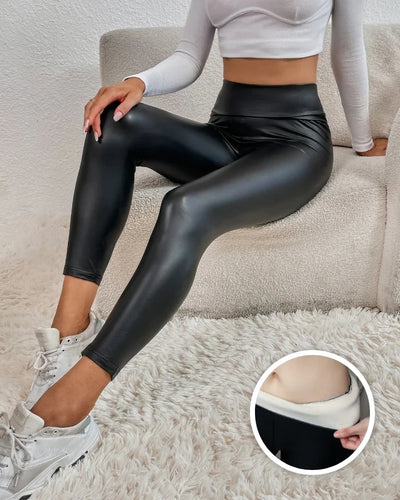 Leather leggings (fleece-lined)